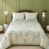 Botanical Floral 100% Cotton 4-Piece Summer Bedding Set