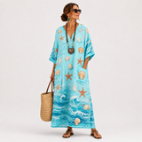 Navy Turquoise Kaftan
