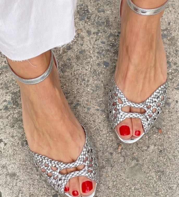 Gold Braided Sandals