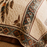 H.PAI Longhorn Skull Western Quilted 3-Piece Bedding Set