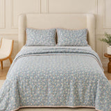 Botanical Floral 100% Cotton 4-Piece Summer Bedding Set