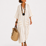 White Striped Kaftan