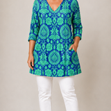 Long Blouse with V-Neck