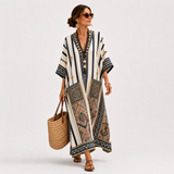 Gray Stripes Caftan