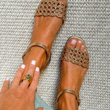 Golden sandals