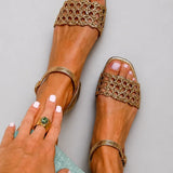 Golden sandals