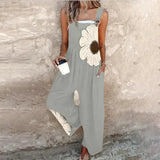 Comfortable printed dungarees