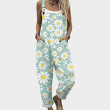 Comfortable printed dungarees
