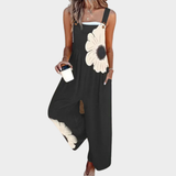 Comfortable printed dungarees