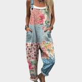 Comfortable printed dungarees