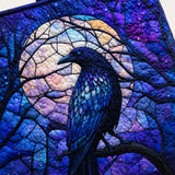 H.PAI Moonlit Raven Forest Quilted Tote Bag