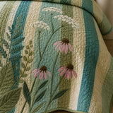 H.PAI Wildflower Meadow Quilted 3-Piece Bedding Set