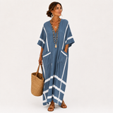 Blue Striped Kaftan