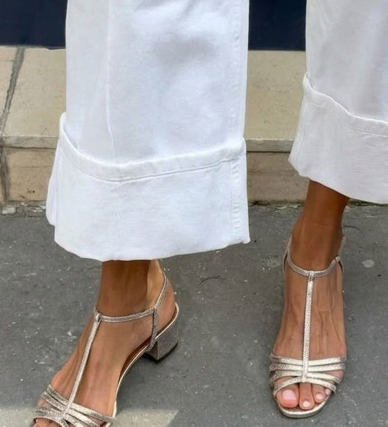 Daily Elegance Gold Sandals