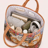 Cat Family Quilted Tote Bag