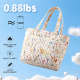 The Botanical Wildflower Quilted Cotton Tote Bag With Matching Pouch