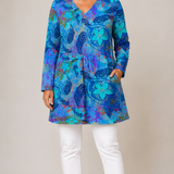 Long Blouse with V-Neck