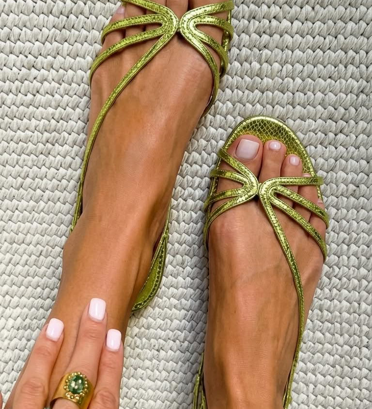 Summer Elegance Gold Sandals