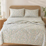Botanical Floral 100% Cotton 4-Piece Summer Bedding Set