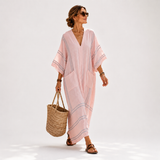 Pink Striped Kaftan