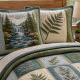 Pacific Northwest Forest Quilted 3-Piece Bedding Set