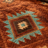 H.PAI Southwestern Aztec Quilted 3-Piece Bedding Set