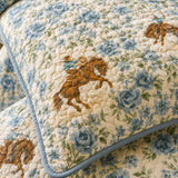 H.PAI Western Floral Horse Quilted 3-Piece Bedding Set