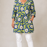 Long Blouse with V-Neck