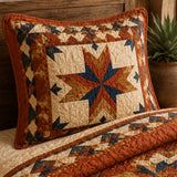 H.PAI Western Star Patchwork Quilted 3-Piece Bedding Set