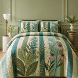 H.PAI Wildflower Meadow Quilted 3-Piece Bedding Set