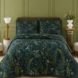 H.PAI Enchanted Forest Mushroom Quilted 3-Piece Bedding Set