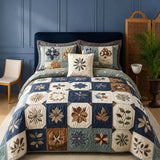 Vintage Cottage Floral Quilted 3-Piece Bedding Set