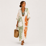 Green Tie-Dye Caftan