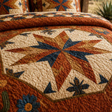 H.PAI Western Star Patchwork Quilted 3-Piece Bedding Set