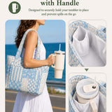 Flower Quilted Cotton Tote Bag With Matching Pouch