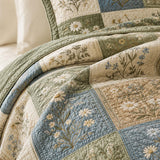Wildflower Meadow Quilted 3-Piece Bedding Set