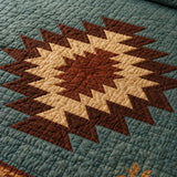 H.PAI Desert Aztec Star Quilted 3-Piece Bedding Set