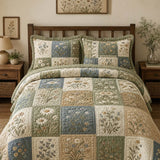 Wildflower Meadow Quilted 3-Piece Bedding Set
