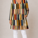 Long Blouse with V-Neck
