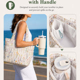 The Botanical Wildflower Quilted Cotton Tote Bag With Matching Pouch