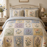 Wildflower Quilted 3-Piece Bedding Set