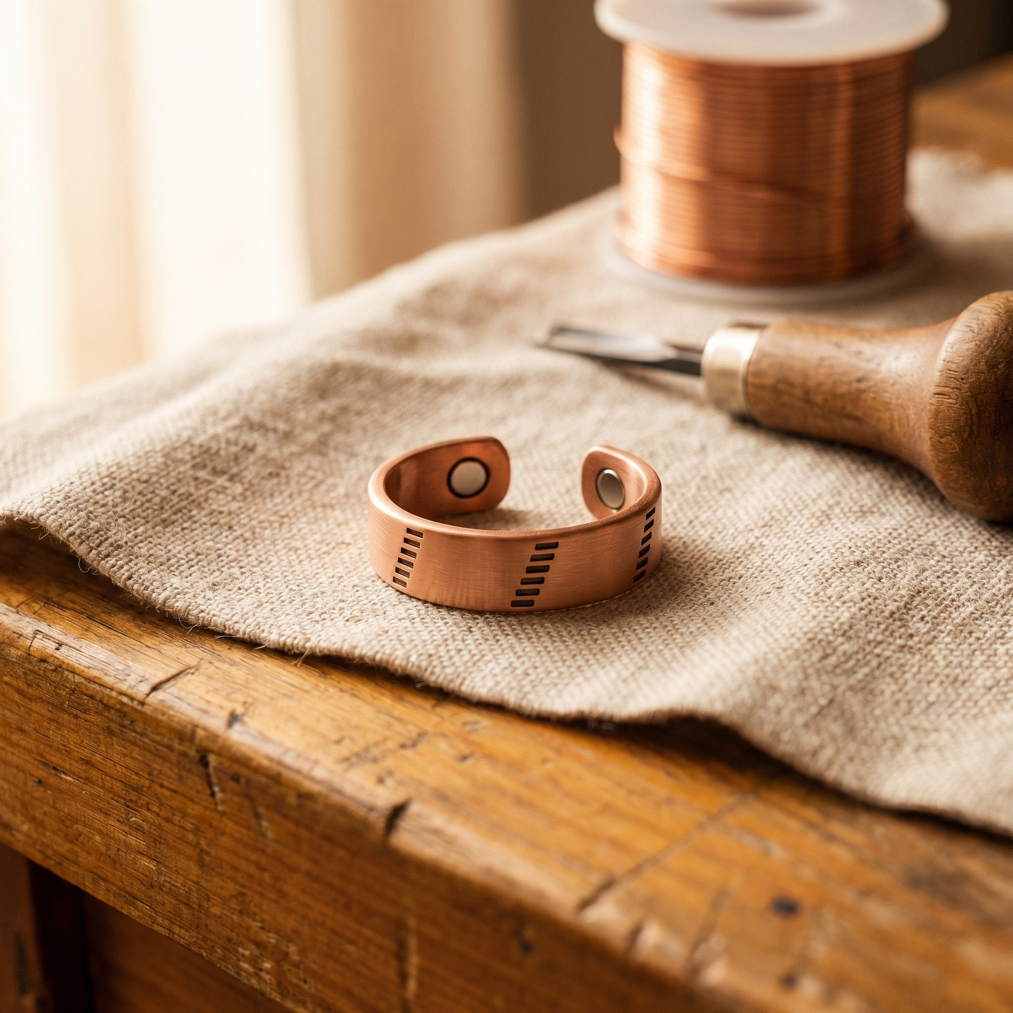 HEARTH COPPER RING