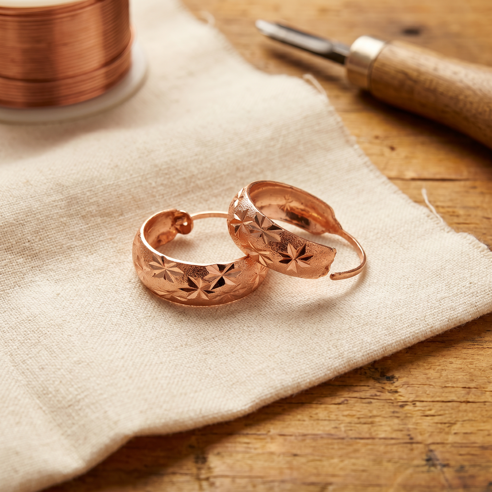 DEW COPPER EARRINGS