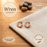 Wren Copper Hoop Earrings