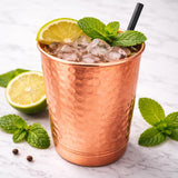Pure Copper Hammered Cup 11.8oz - Handcrafted Copper Cup for Hydration, Ayurvedic Wellbeing and Gifting