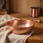 HAND-HAMMERED COPPER SERVING TRAY