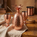 HAMMERED COPPER PINEAPPLE CUP SET